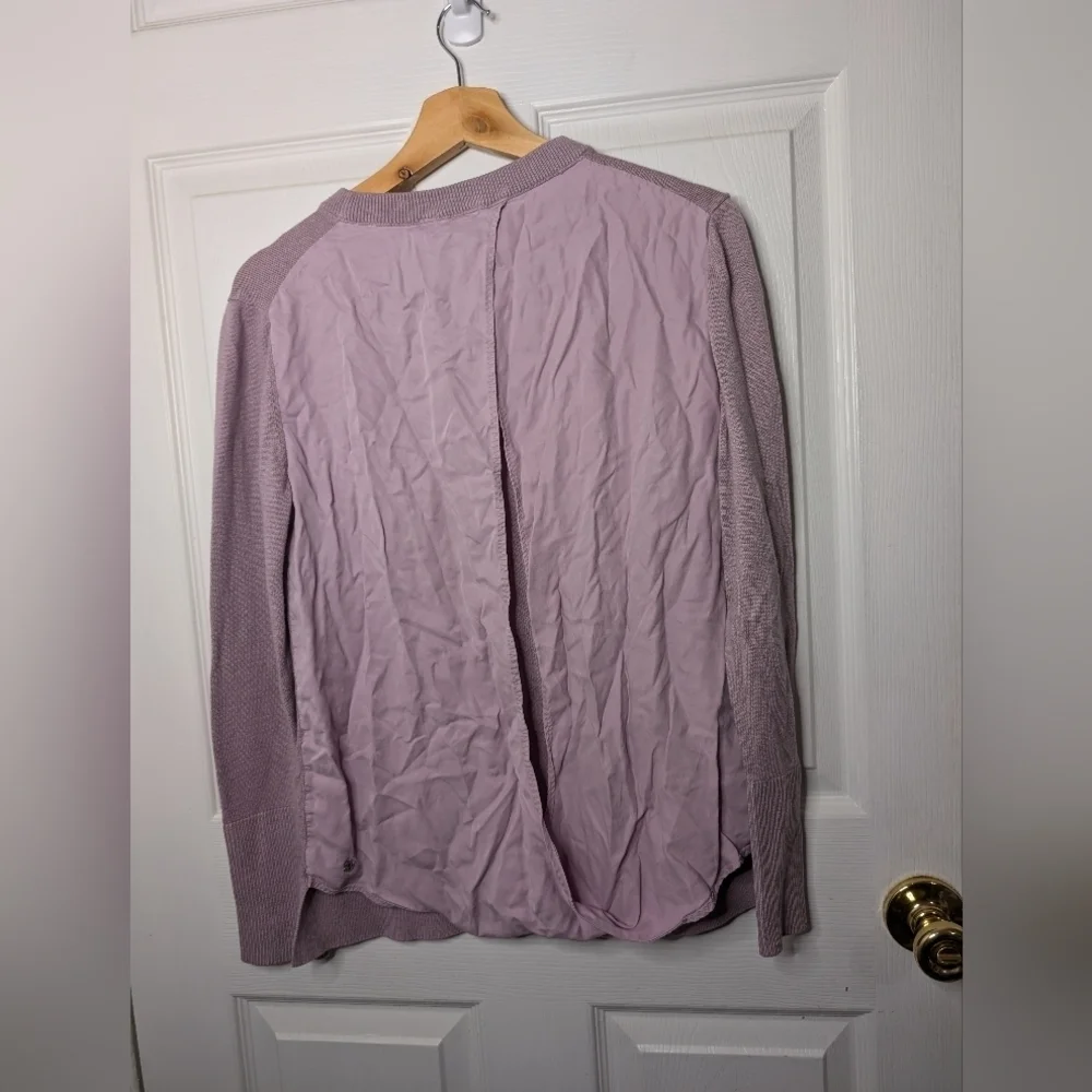 Lululemon Bring it Backbend Pullover Sweater Long Sleeve Top Size 8 Purple